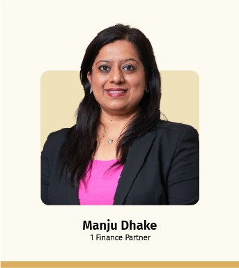1 Finance announces Manju Dhake’s elevation to Partner